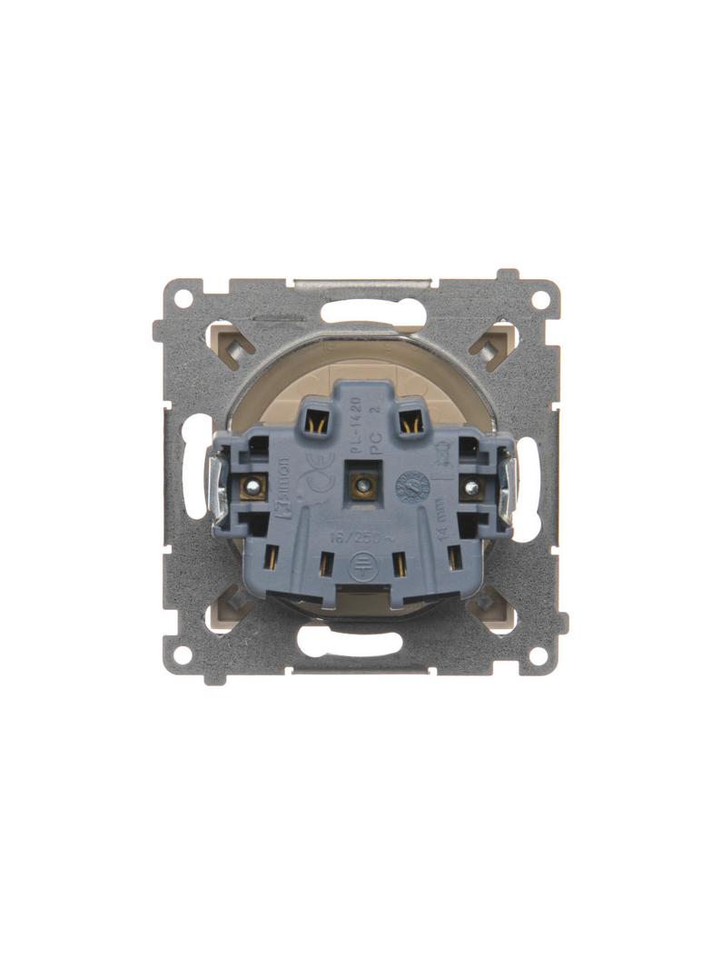 Simon 54 Gniazdo z/u i przesłonami 16A szybkozłączka kremowy