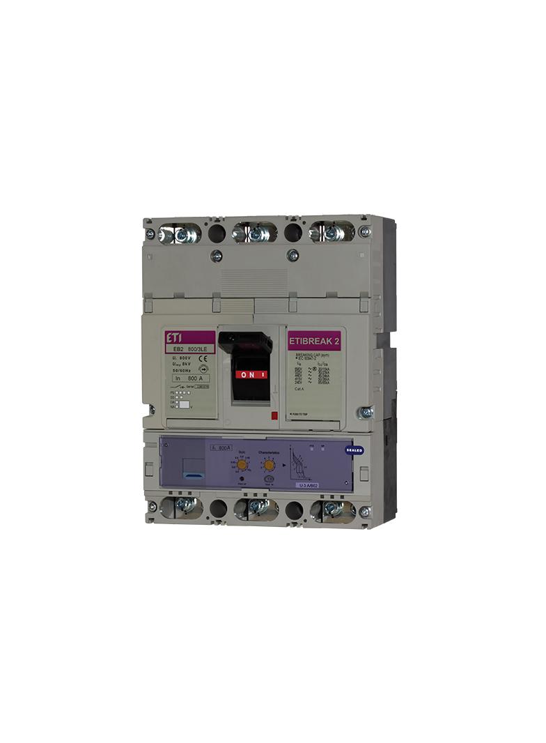 Wyłącznik mocy 50kA wyzw. elektroniczny EB2 800/4LE 800A 4p 004672181 ETI
