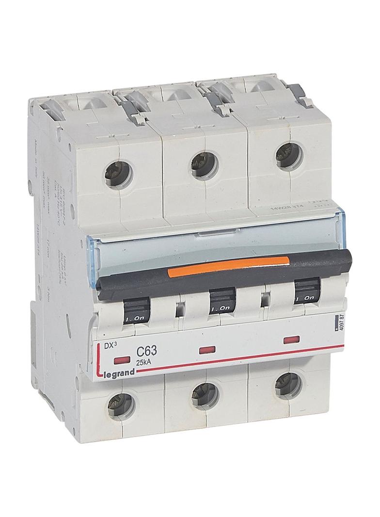 Wyłącznik Nadprądowy S323 C63 3P 63A 25Ka DX3 409787 LEGRAND