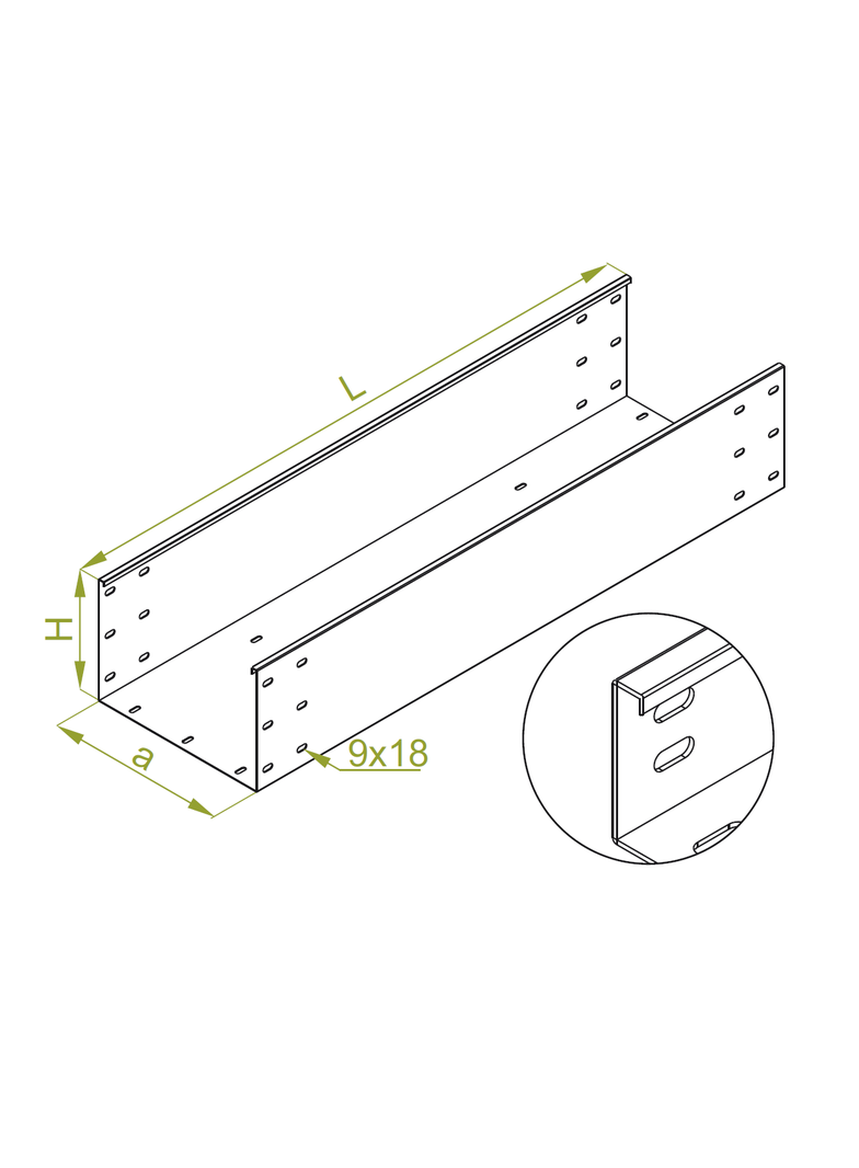 KZWC300H200/3 Korytko wzmocnione 2,0 mm