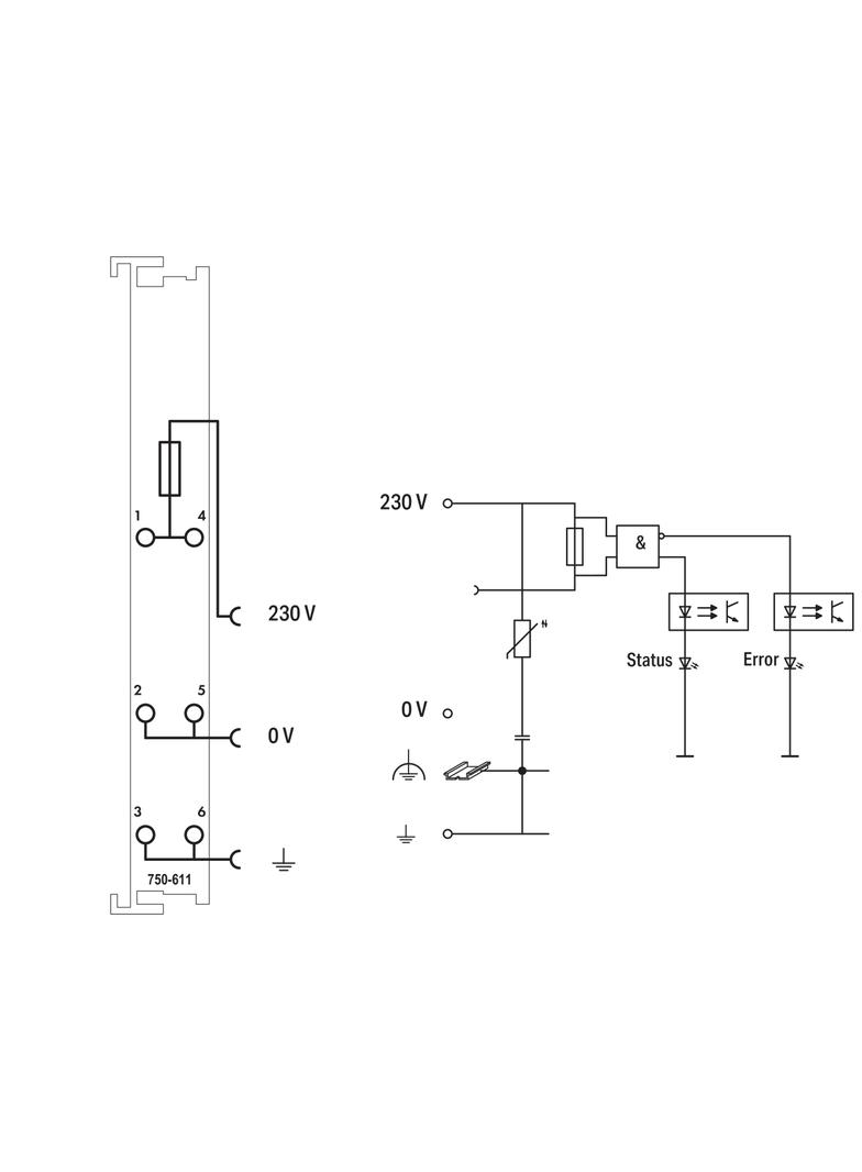 moduł zasilający 230V AC bezpiecznikowy