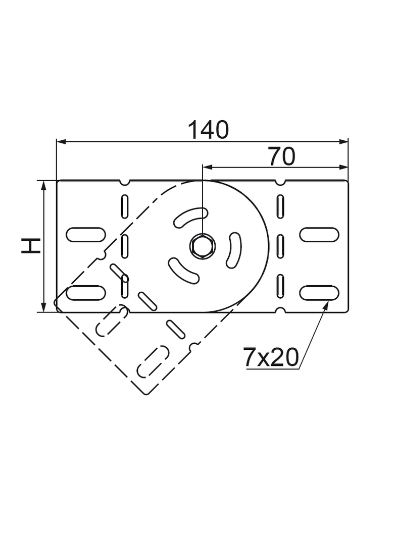 LGPH80 ŁĄCZNIK PRZEGUBOWY DO KORYTKA 1,5 MM