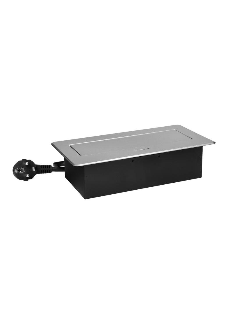 Gniazda meblowe wpuszczane w blat z płaskim frezowanym rantem, ładowarką USB i przewodem 1,5m, 2x2P+ OR-GM-9035/G ORNO