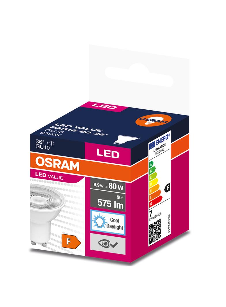 Lampa LED VALUE non-dim PAR16 80 36° 6,9W 865 230V GU10