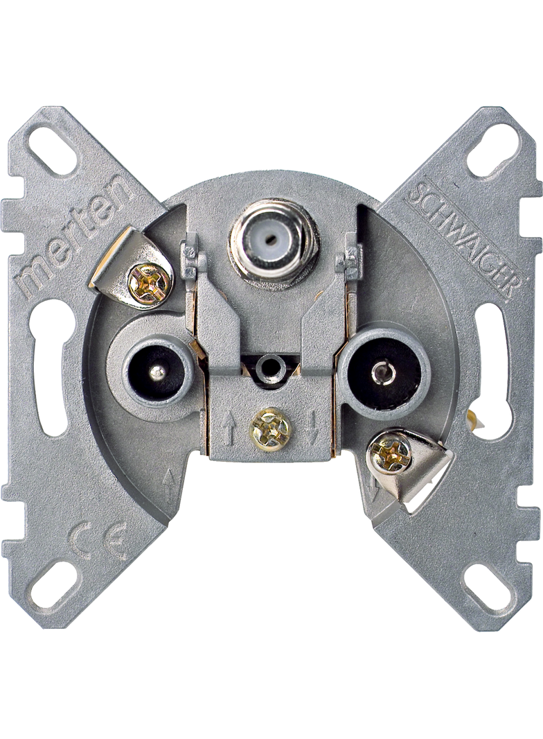 Merten - Mechanizm gniazda telewizyjnego r+tv+sat końcowe MTN466097 SCHNEIDER
