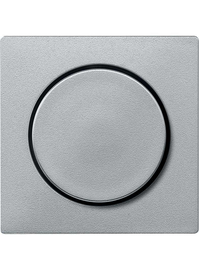 Merten, System M, płytka centralna z pokrętłem ściemniacza, aluminiowy