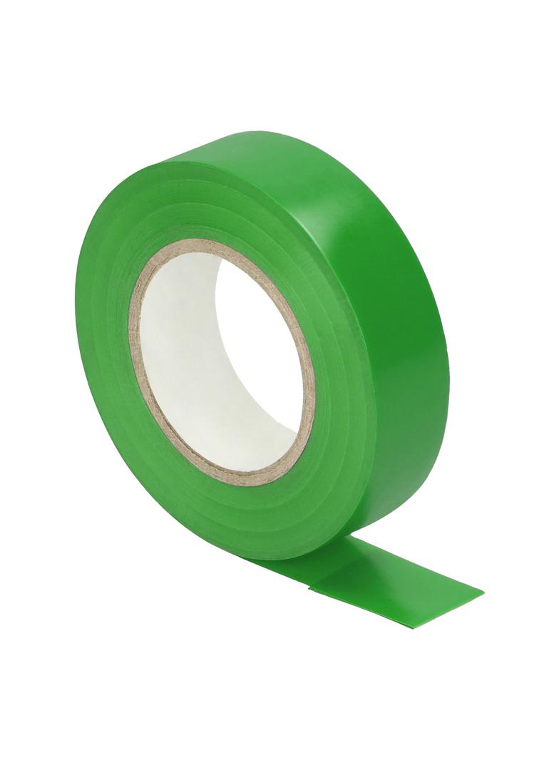 Zestaw 10 taśm izolacyjnych 19mm, zielona, uniepalniona, grubość 0,13mm, długość 20m