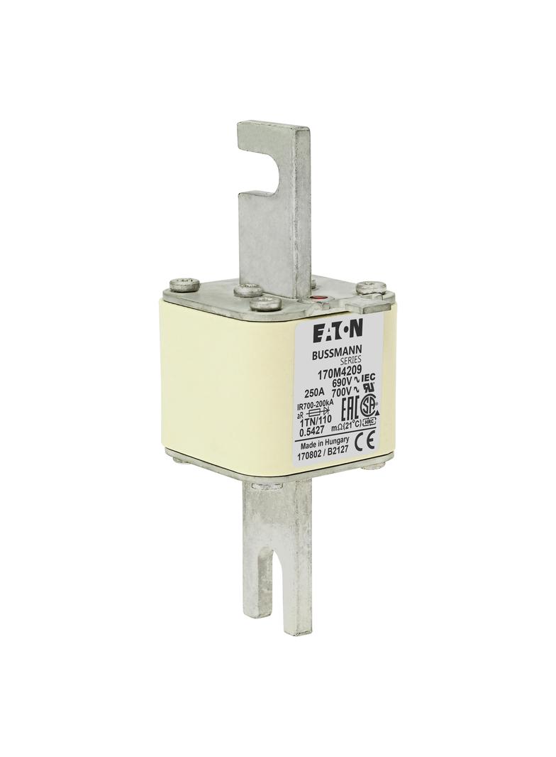 250A 690V 1TN/110 aR INDICATOR FUSE Wkładka szybka 250A AC 690V DIN 1 53x66x138 mm aR DI 170M4209 EA