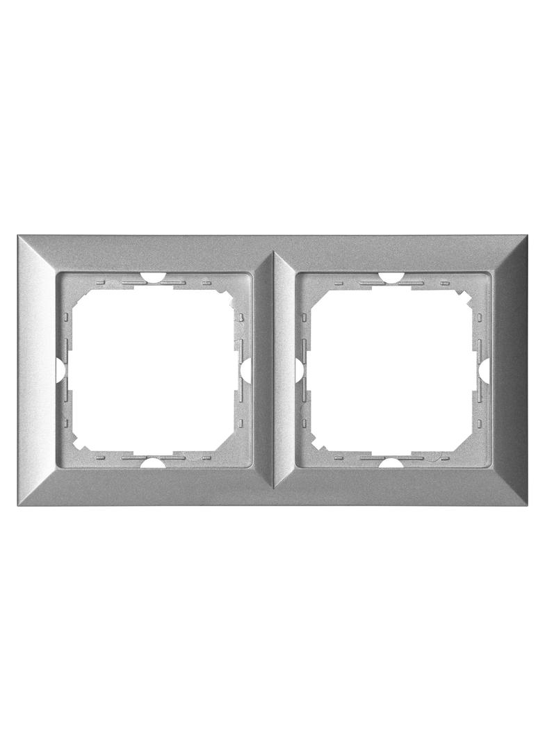 Ramka podwójna Pearl, Ra-2P, srebrny OR-OE-7720/2/G ORNO