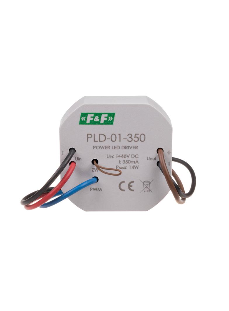 Zasilacz LED mocy nap. wej. 5-40V DC montaż w puszce fi60 350W PLD-01-350 F&F