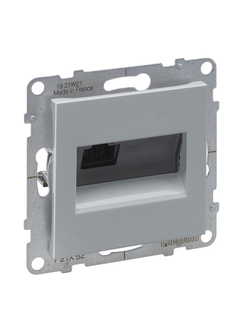 SUNO - Gniazdo RJ45/kat 6 UTP, Aluminium, Legrand