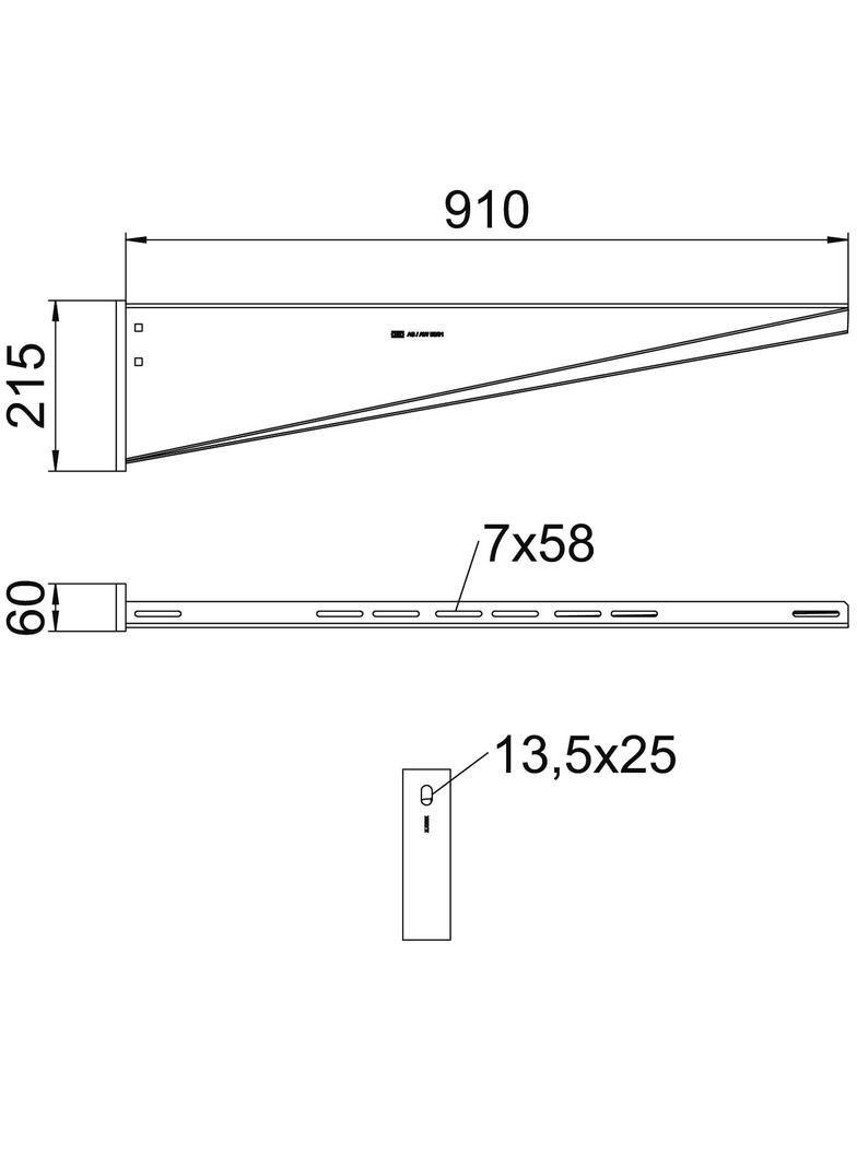 AW 55/91, WSPORNIK WIESZAKOWY 910MM