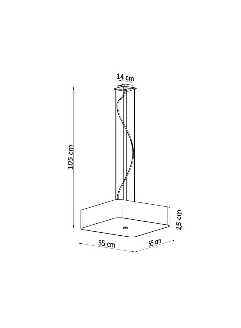 Sollux Żyrandol LOKKO 55 czarny SL.0824