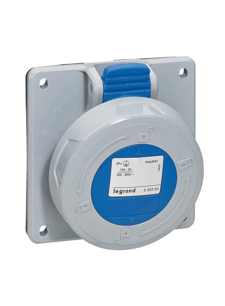 P17 TEMPRA PRO GNIAZDO TABLICOWE 16A 2P+Z 230V IP67, Legrand