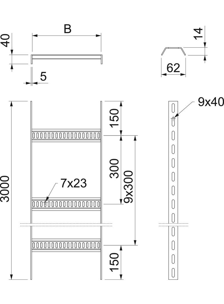 SL 62/110, DRABINA STANDARD PERF.110MM FT