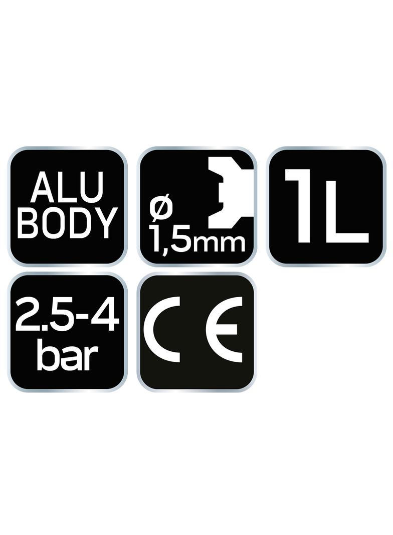 Pistolet lakierniczy dolny zbiornik 1.0 l, dysza 1.5 mm