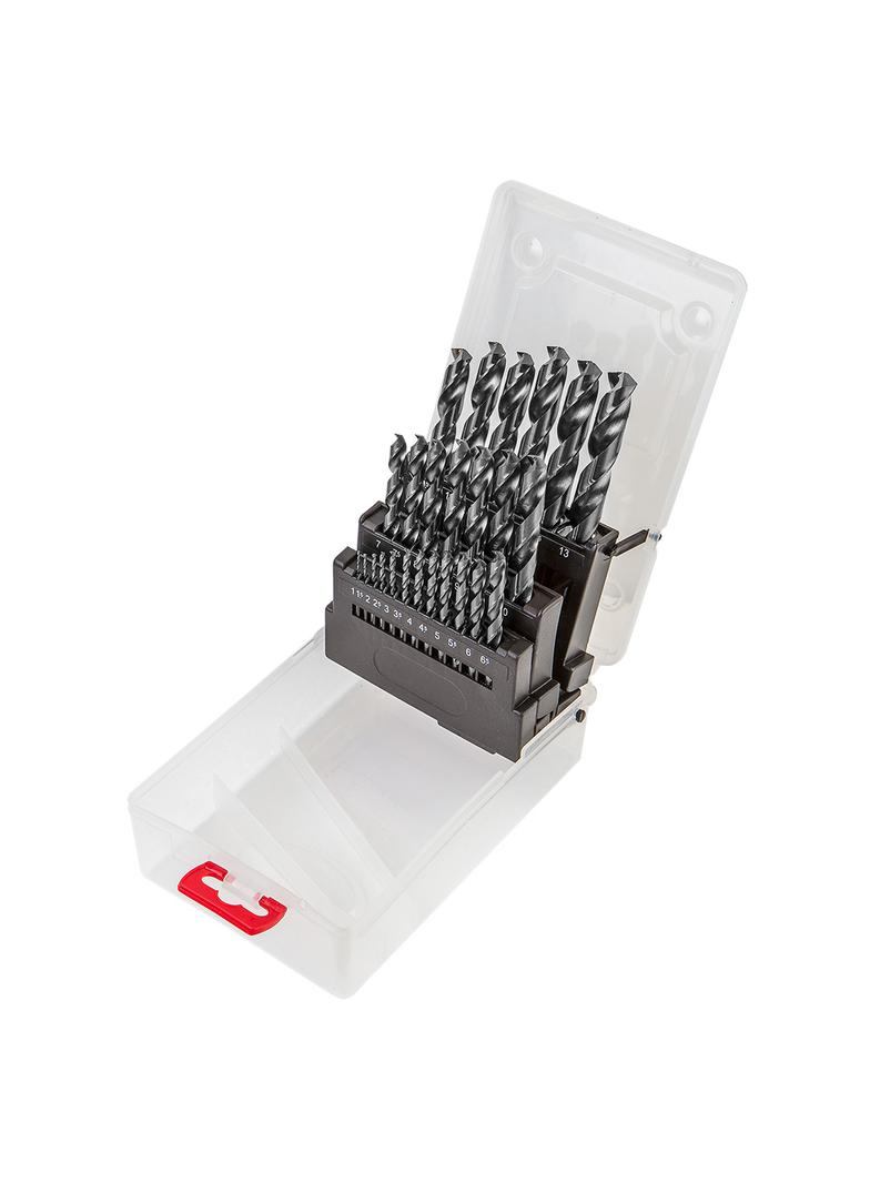 Wiertła do metalu HSS-G, 1.0-13.0 mm, zestaw 25 szt.