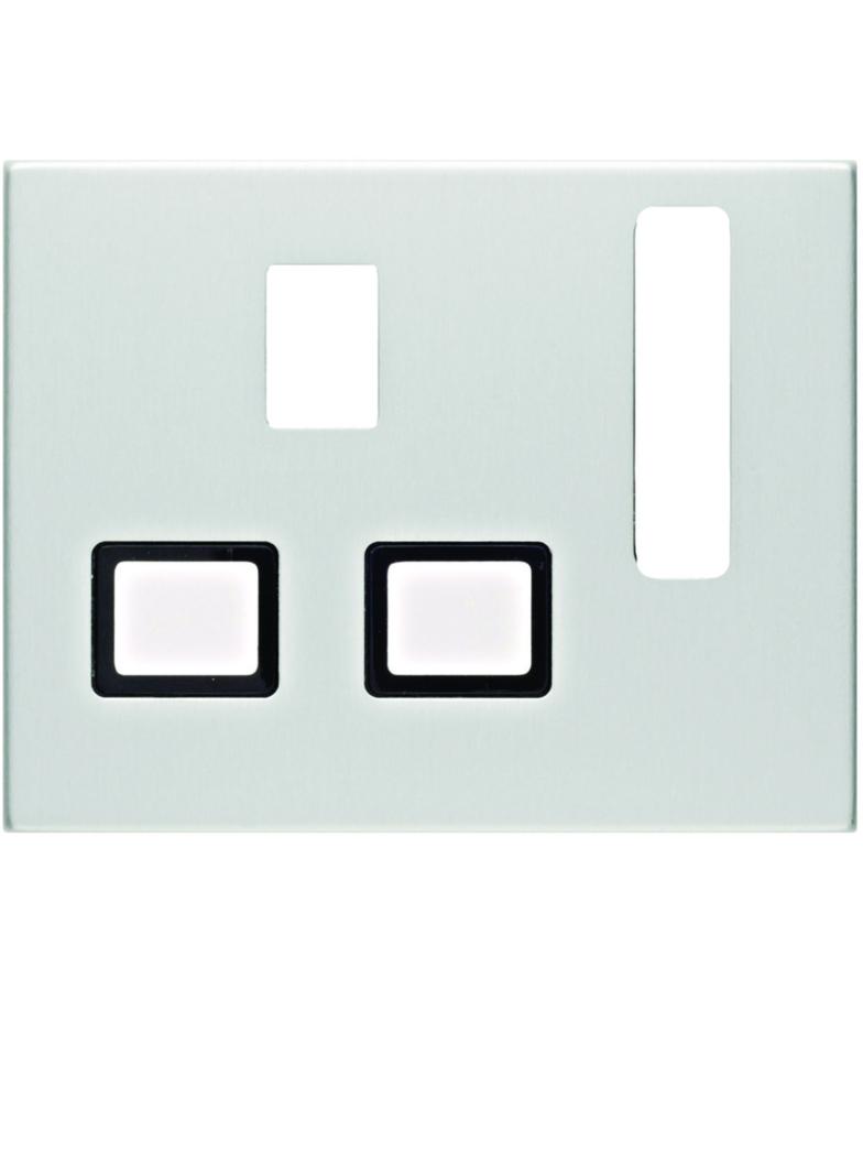 K.5 Płytka czołowa do gniazda z uziemieniem standard brytyjski, aluminium 3313077013 HAGER