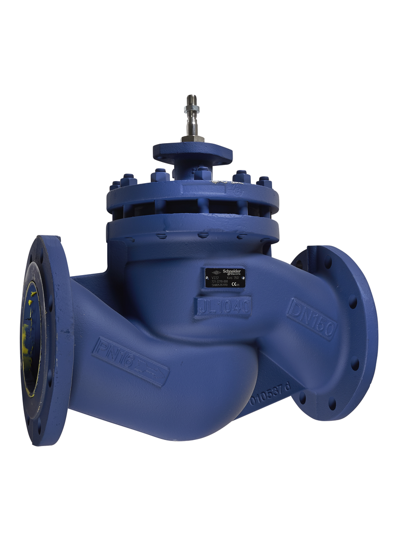 V222, zawór regulacyjny, 2-drogowy, DN150, kvs 350, przyłącze kołnierzowe, medium -10…150°C, PN16