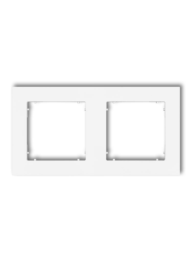MINI Ramka uniwersalna podwójna z tworzywa biała