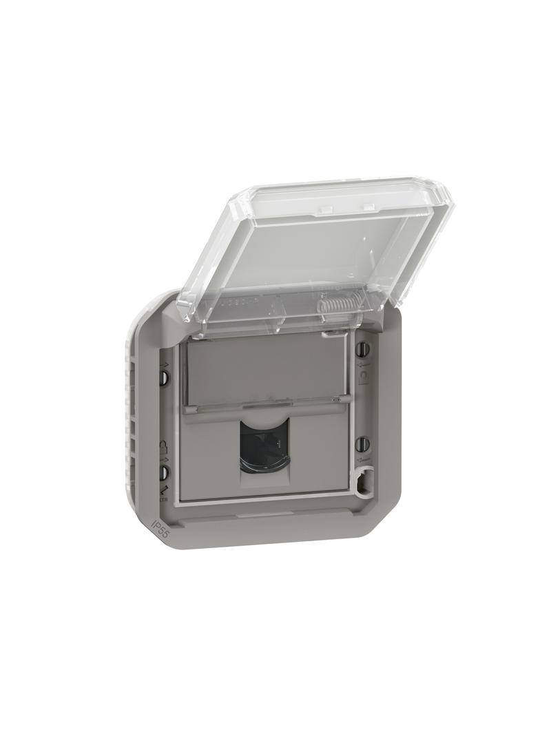 NOWE PLEXO - GNIAZDO RJ45 UTP KAT. 6 MECHANIZM SZARE 069561L LEGRAND