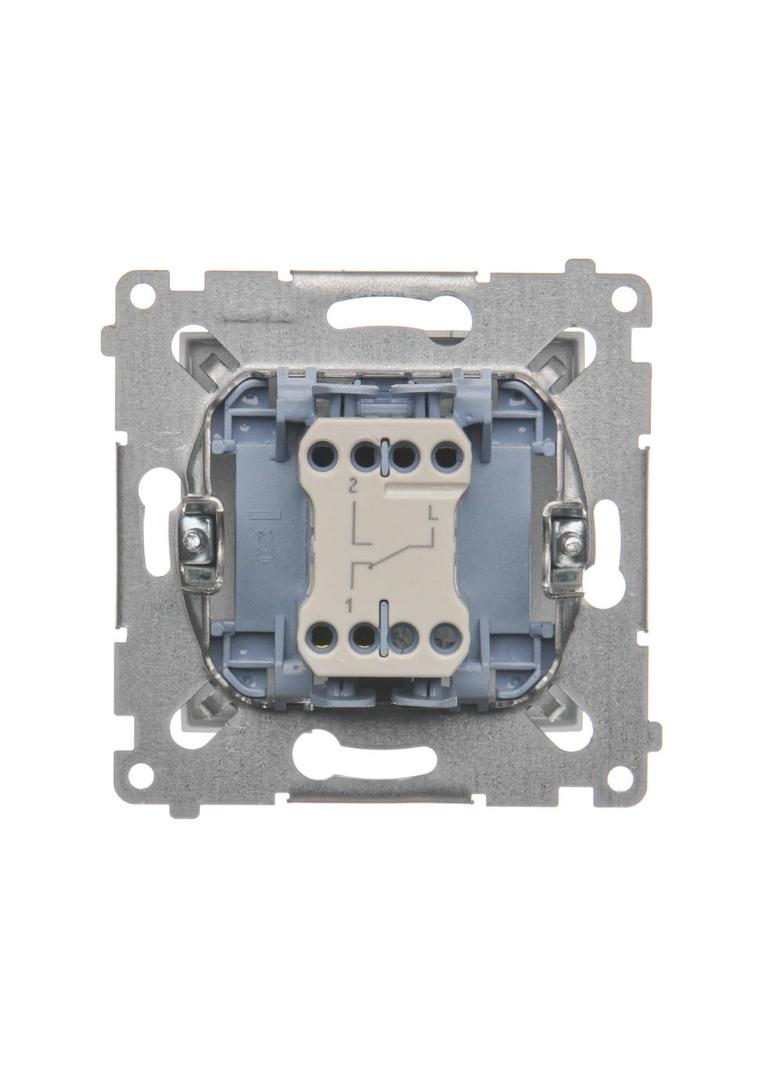 Simon 54 Łącznik schodowy 10A 250V szybkozłączka srebrny mat DW6.01/43 KONTAKT