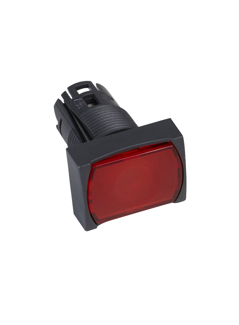 Harmony XB6 Przycisk płaski czerwony z samopowrotem LED plastikowy prostokątny ZB6DW4 Schneider