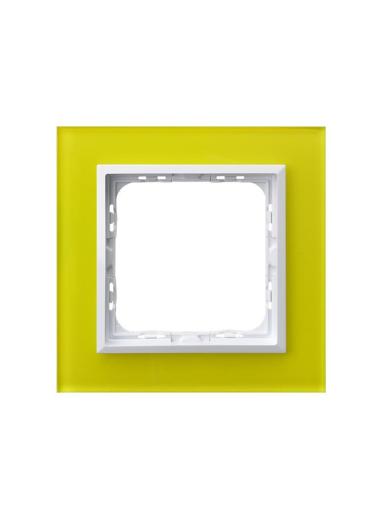 SONATA Ramka pojedyncza - kolor limonka szkło