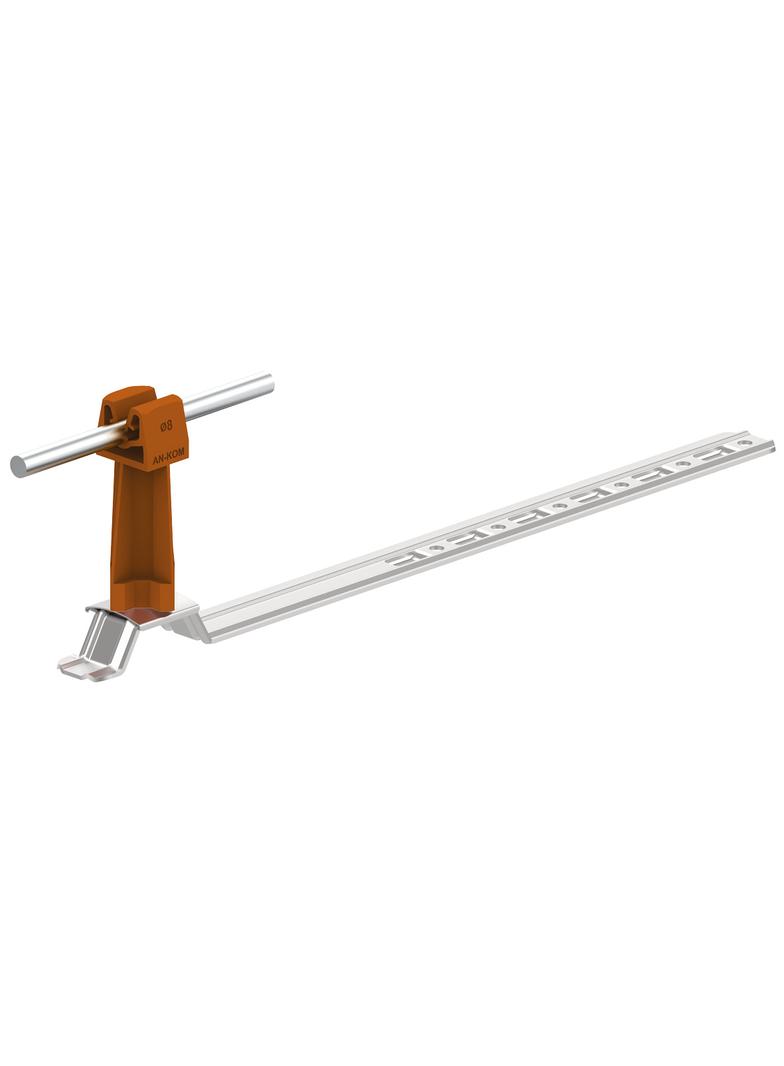 AN-19KP/OH/-N Uchw.dach.uniw.Z-zatrz. L=28cm,H=7cm /OH/ brąz