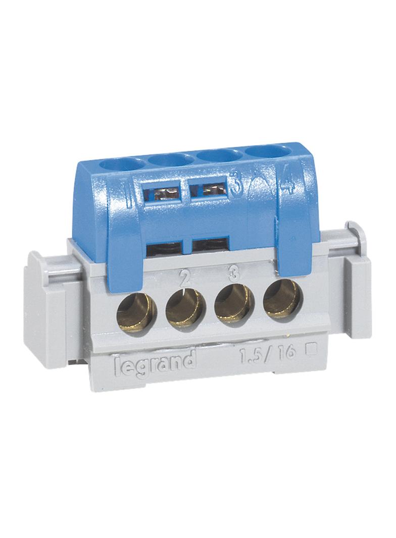 Listwa Przyłączowa 4-Otwory Niebieska IP2X N4 1,5-16 Mm2 004840 LEGRAND