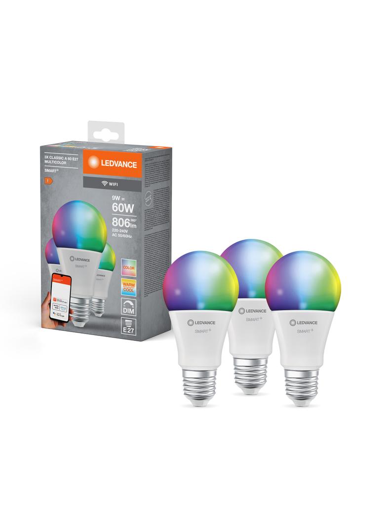 Lampa LED SMARTWIFI A60 9W 230V RGBWFR E27 4X3 LEDV