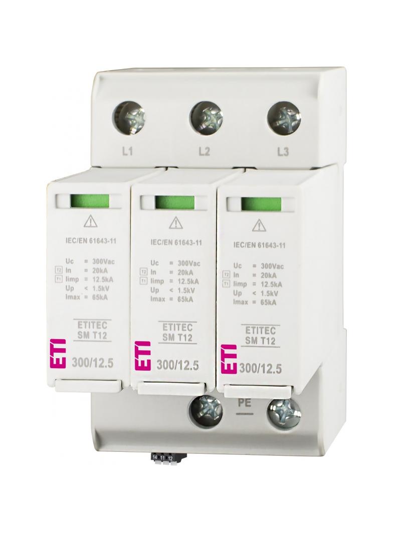 ETITEC SM T12 300/12,5 3+0 RC Ogranicznik przepięć Typ1,T2 (kl.B,C) - bez prądu upływu