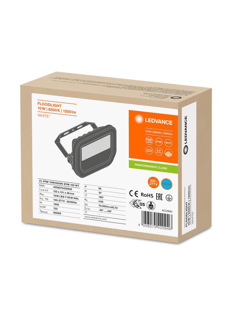 Naświetlacz FLOOD LED PERFORMANCE 10W 6500K SYM 100 white