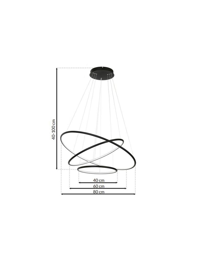 Milagro lampa wisząca LED Orion Black 99W 6930lm 3000K ML509