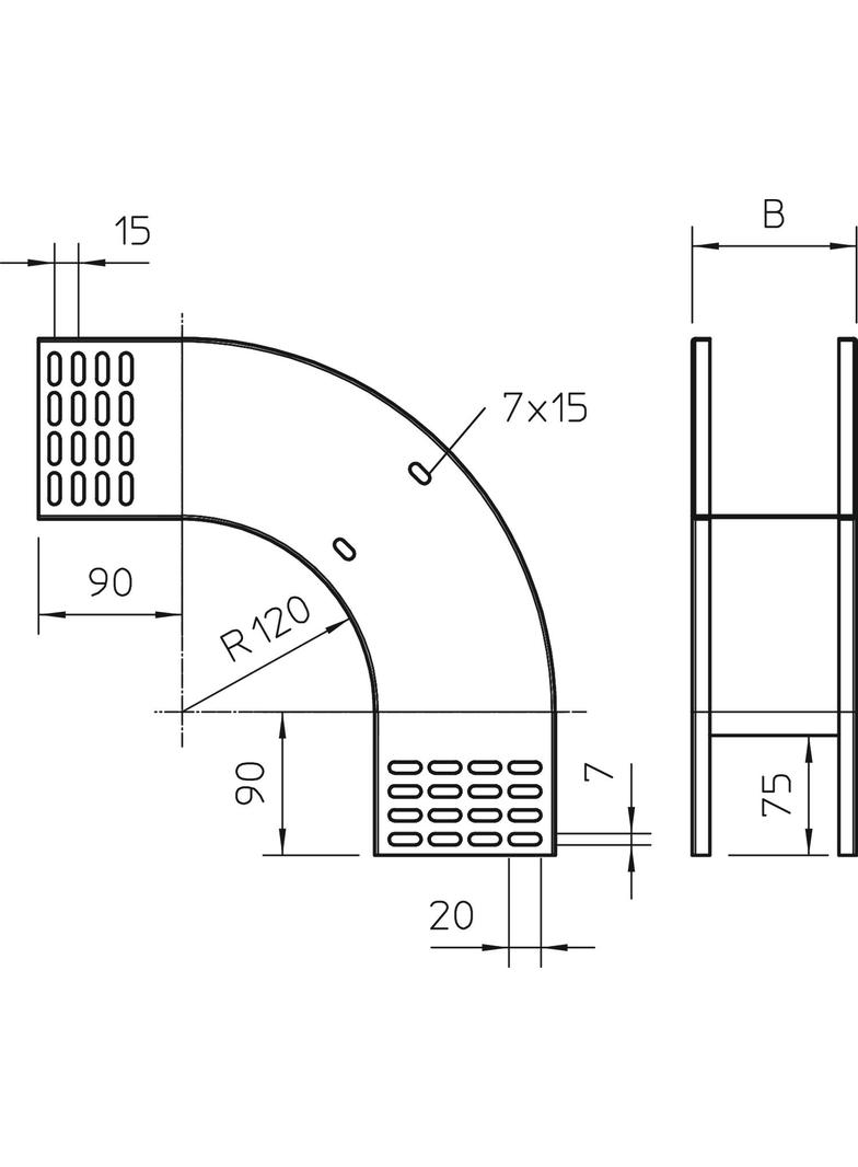 RBV 130 F FT, Łuk pionowy 90°