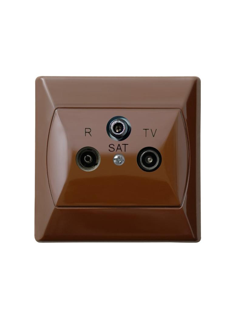 AKCENT Gniazdo RTV-SAT końcowe - kolor brązowy