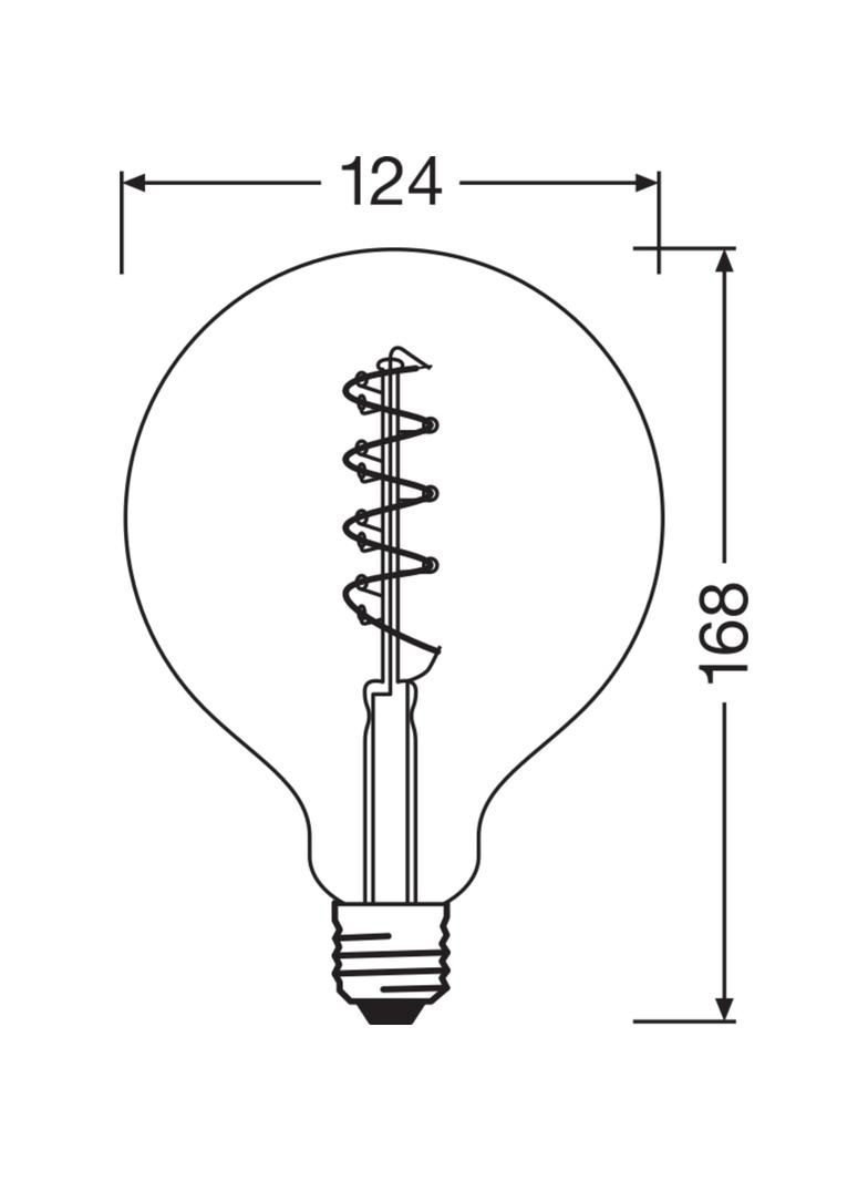 Lampa LED Vintage 1906 dim CL GLOBE125 Filament szkło przezroczyste GOLD 25 dim 4,5W 820 E27