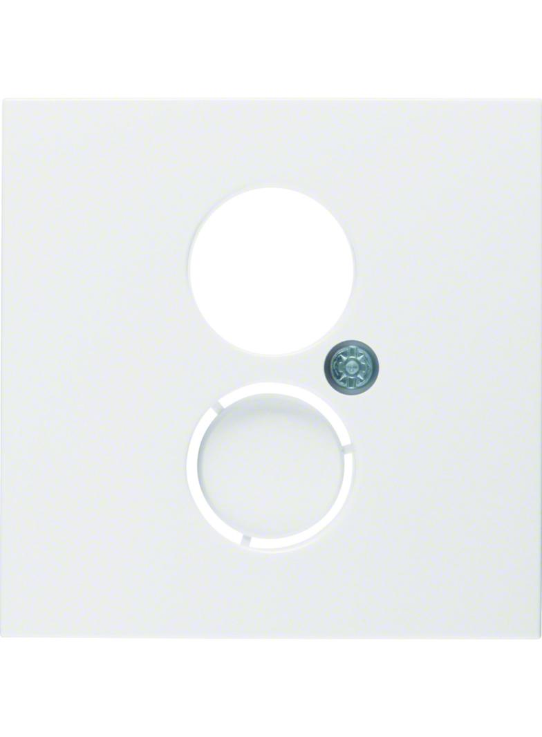 BERKER B.X/S.1 Płytka czołowa do gniazda głosnikowego i przyłączy miniaturowych biały 11968989 HAGER