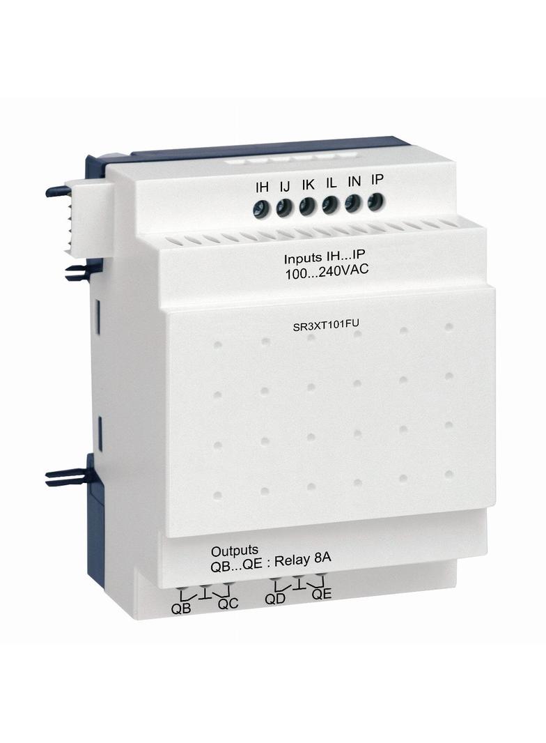 Zelio Logic, moduł rozszerzeń wejść/wyjść cyfrowych, 6 wejść, 4 wyjścia, 120VAC