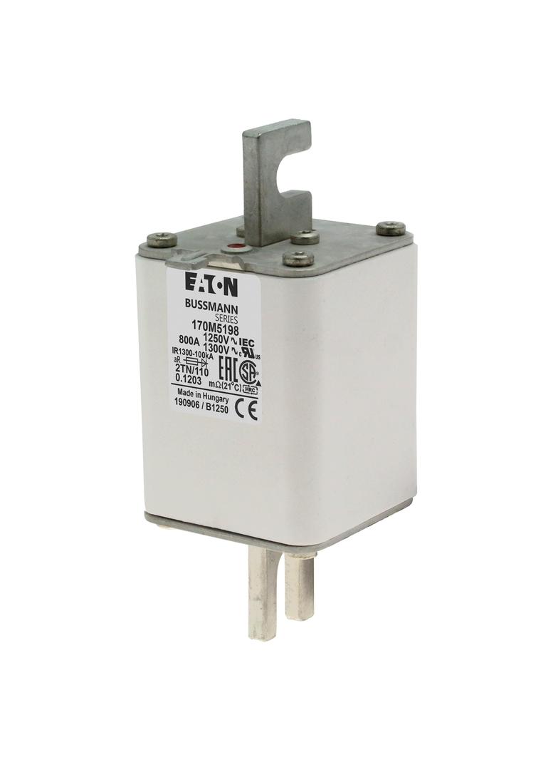 FUSE 800A 1250V 2TN/110 AR CU Wkładka szybka 800A AC 1250V rozmiar 2 61x75x138 mm aR DIN I 170M5198