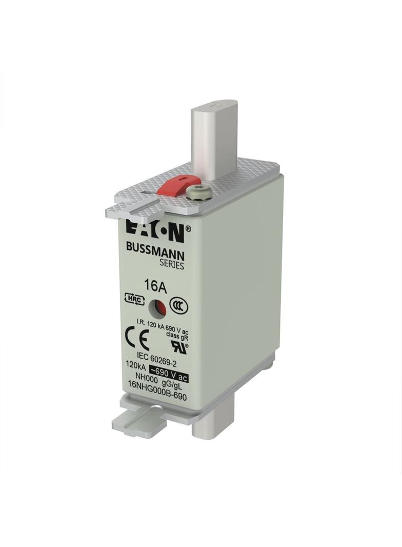NH FUSE 16AMP 690V gG SIZE 000 Wkładka NH000 16A 690V GL/GG podwójny wskaźnik 16NHG000B-690 EATON