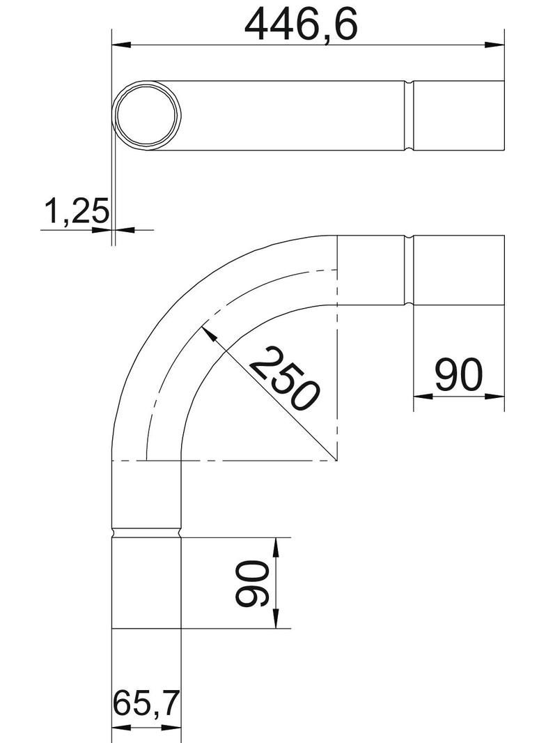 SB63 W V4A, Kolanko rurowe