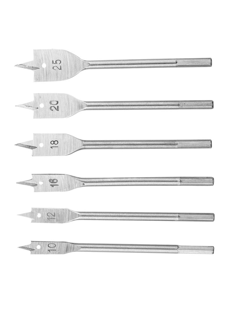 Wiertła do drewna łopatkowe, zestaw 6 szt.