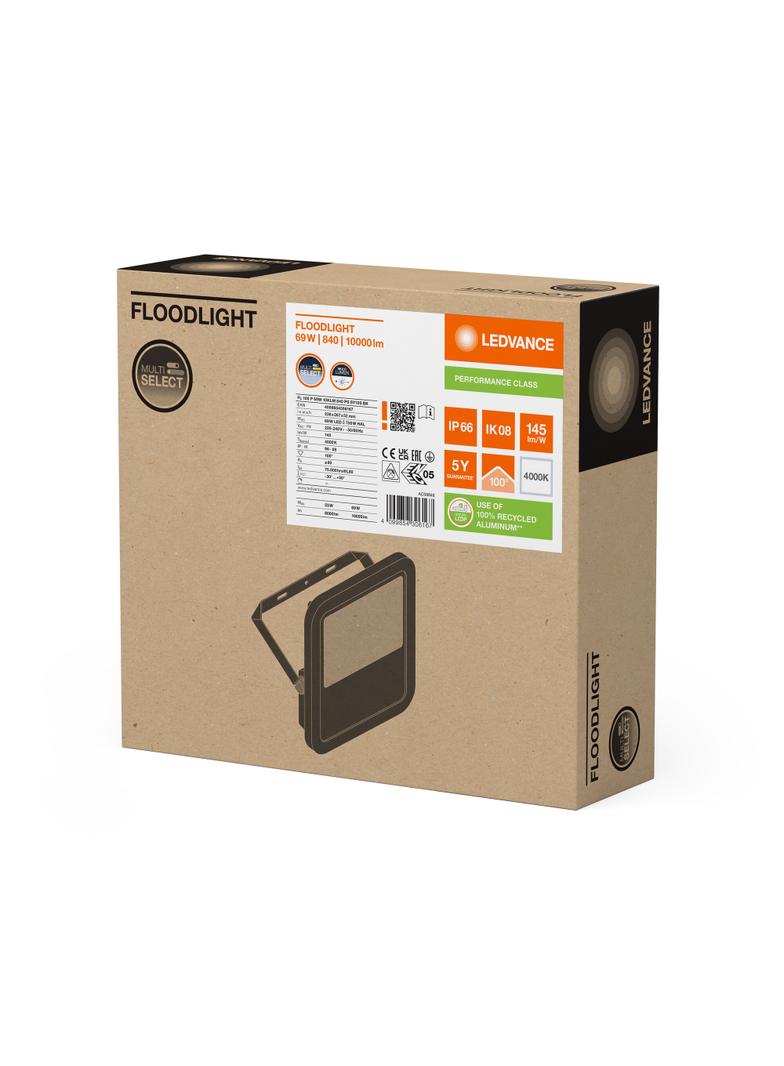 Projektor LED FLOOD PFM 100 P 69W/53W 10000lm/8000lm 4000K 840 PS SY100 czarny LEDVANCE