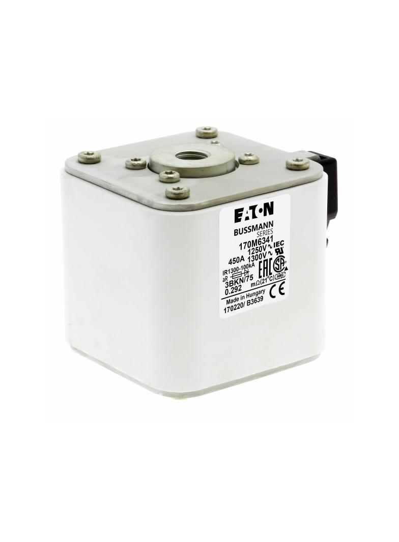 FUSE 450A 1250V 3BKN/75 AR CU Wkładka szybka 450A AC 1250V rozmiar 3 76x92x76 mm aR IEC UL 170M6341