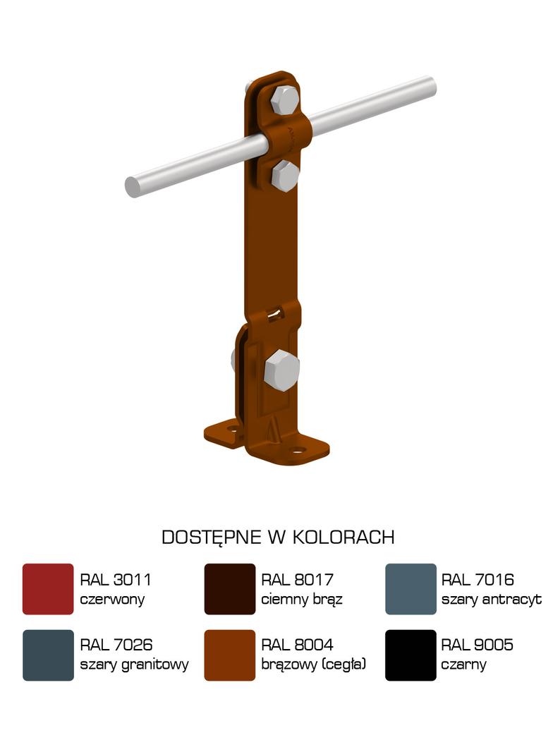 Uchwy na blachę krawędz. kątowy Z-śruba H=14,5cm /LA/