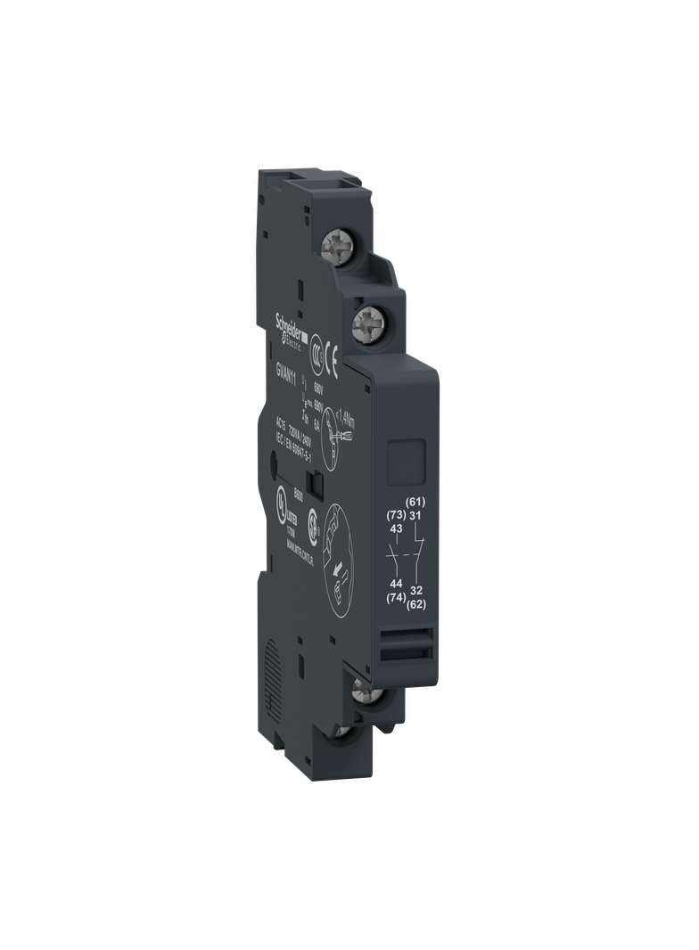 Blok styków bezzwłocznych, TeSys Deca, 1NO+1NC, lewy montaż boczny