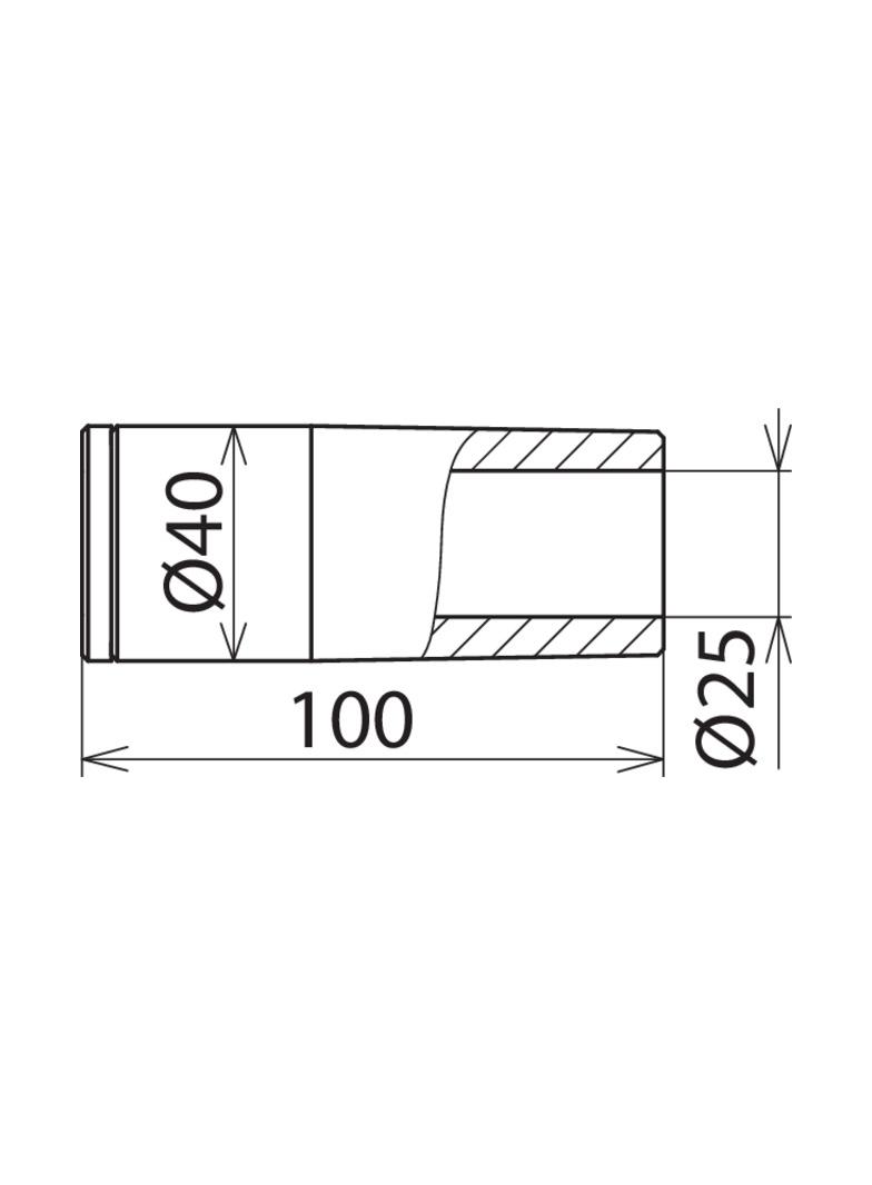 Adapter do szczotek i dysz fi 40 / 25 mm
