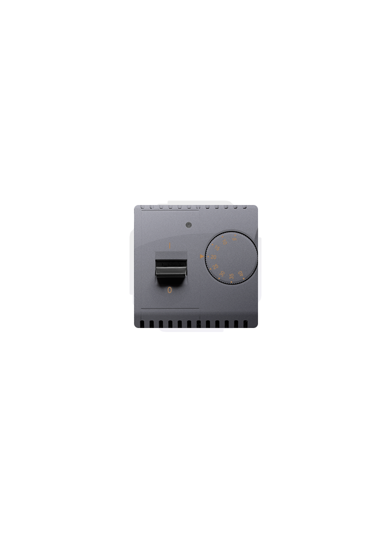 Simon Basic Regulator temperatury z czujnikiem wewnętrznym 16A 230V. Montaż gniazda na wkręty do puszki srebrny mat BMRT10W.02/43 BMRT10w.02/43 KONTAKT