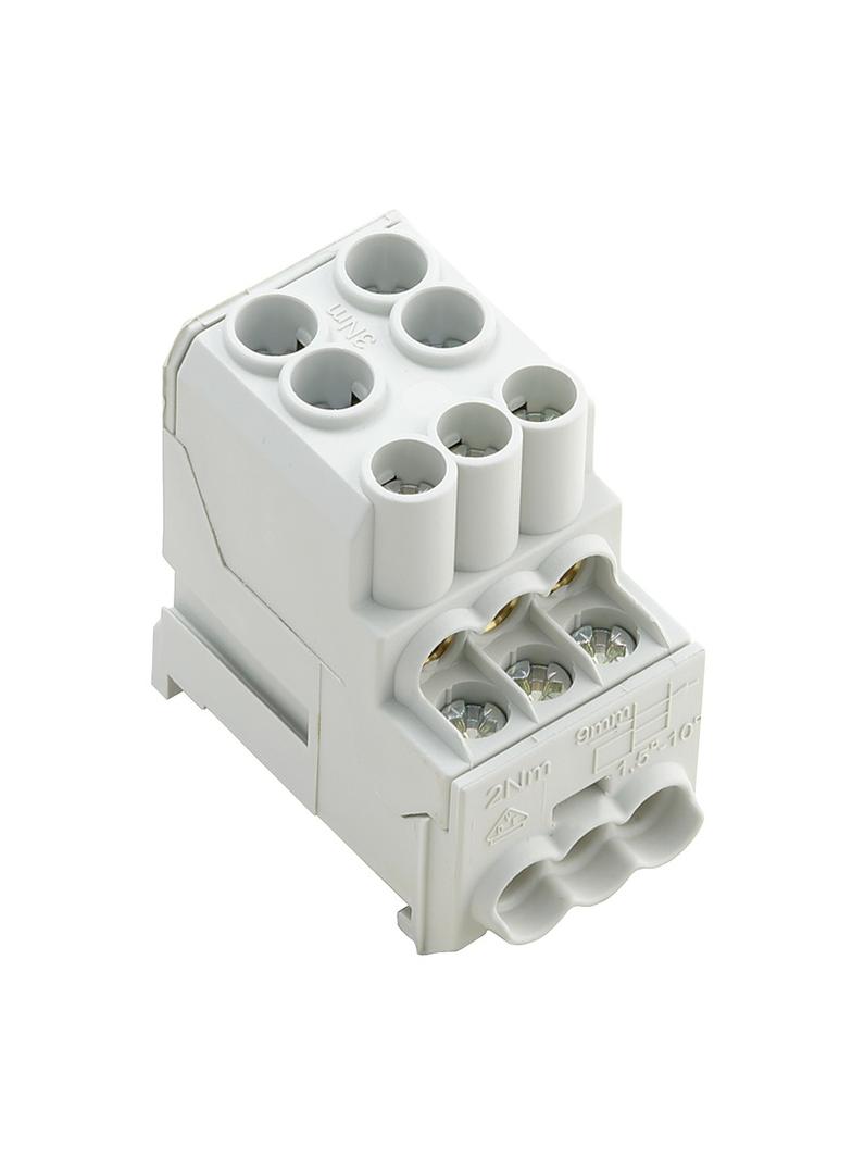 WPD 100 2X25/6X10 GY Złączka szynowa przelotowa, nr katalogowy 1561910000
